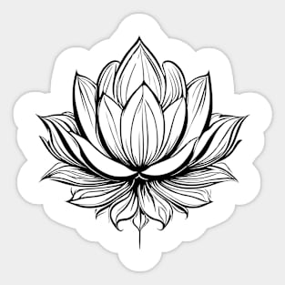 Lotus Flower - Floral Print Sticker